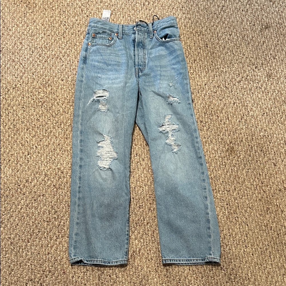 Levi's Light Blue Distressed Women Jeans